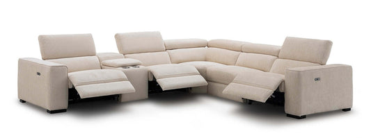 Picasso Motion Fabric Sectional in Sand