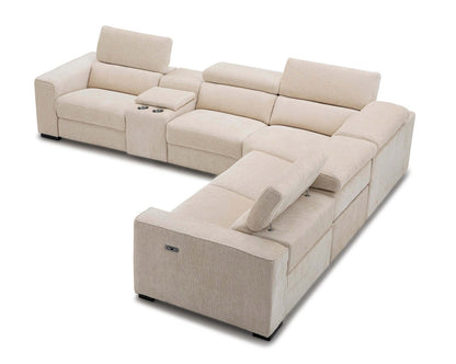 Picasso Motion Fabric Sectional in Sand