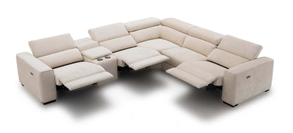 Picasso Motion Fabric Sectional in Sand