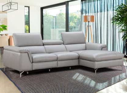 Serena Premium Leather Sectional Chaise