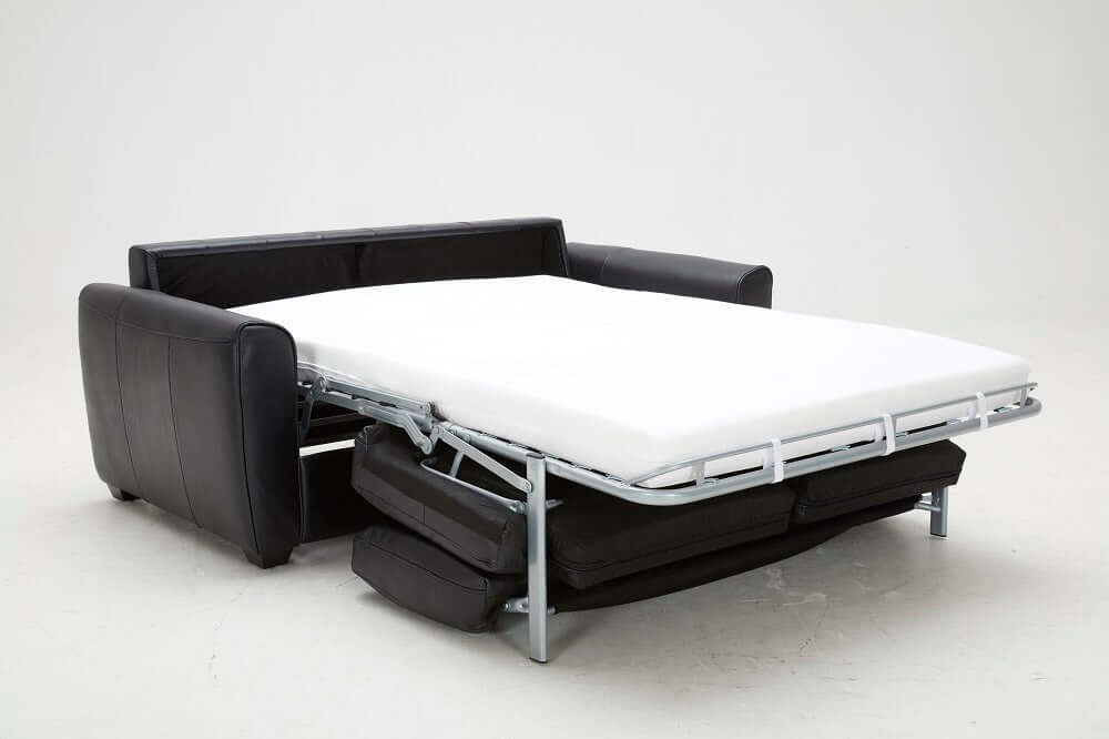 Ventura Sofa Bed in Black Leather