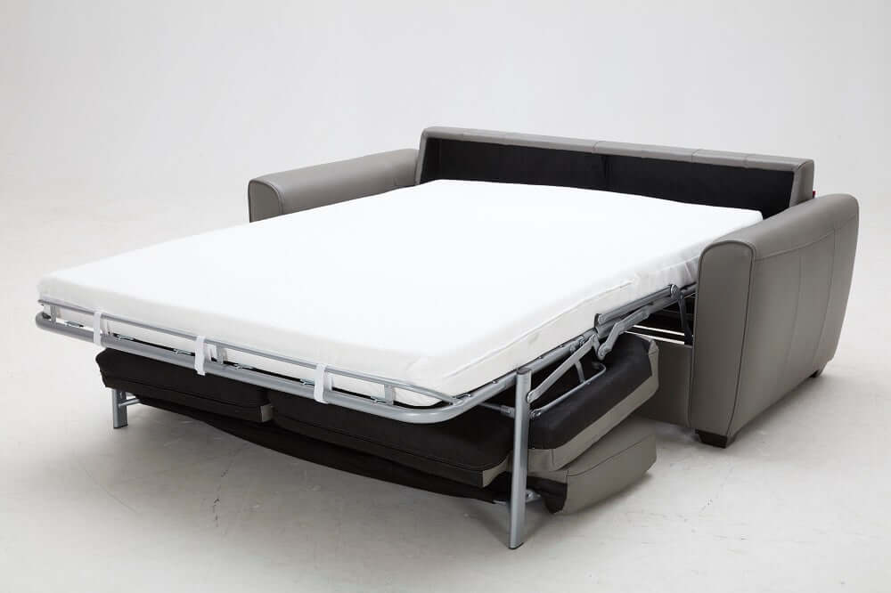 Jasper Sofa Bed in Grey Leather