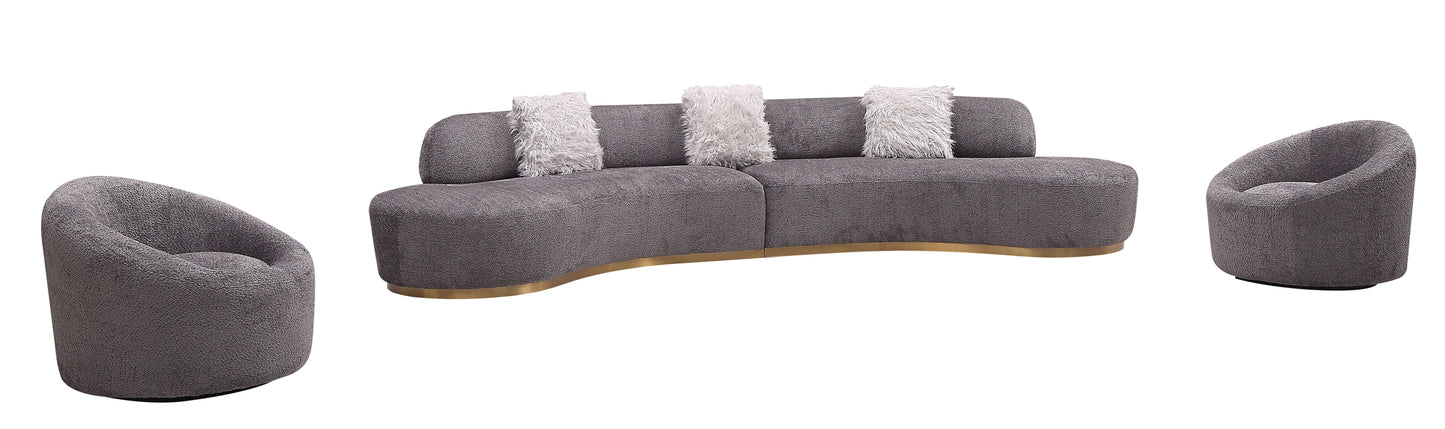 Moon Sectional in Dark Grey