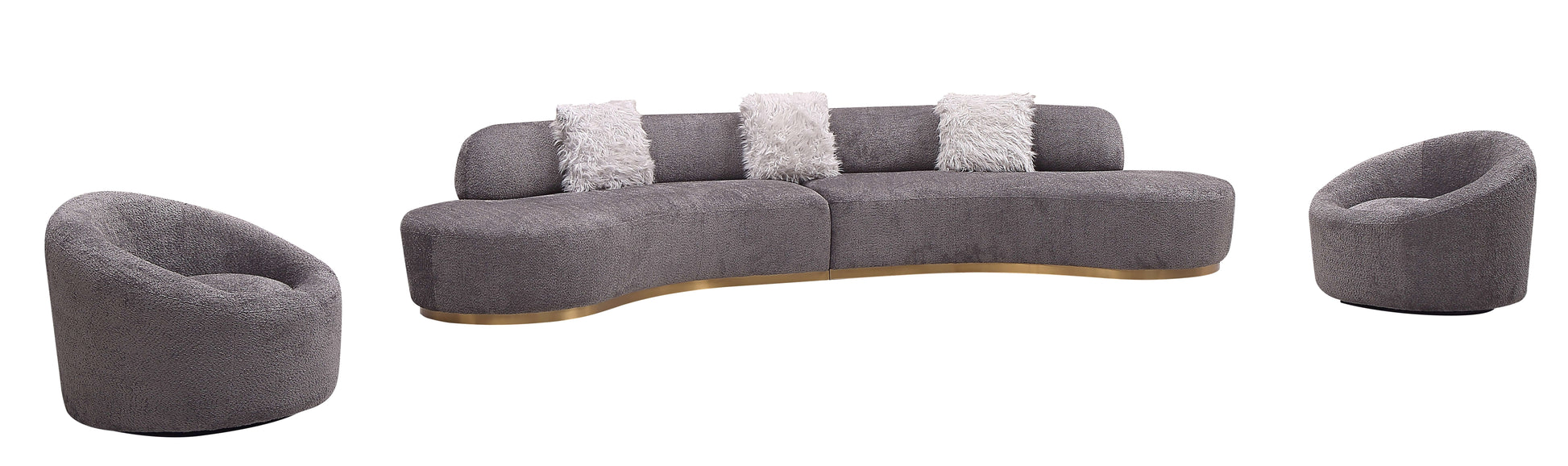 Moon Sectional in Dark Grey